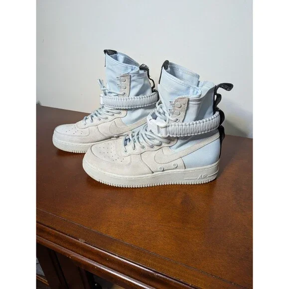 RARE Nike SF AF1 High Blue Tint Sneakers US Men 8 864024-402 Utility Gorpcore